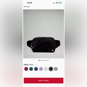 COPY - Black Lululemon “Wear Everywhere Belt Bag” 🖤